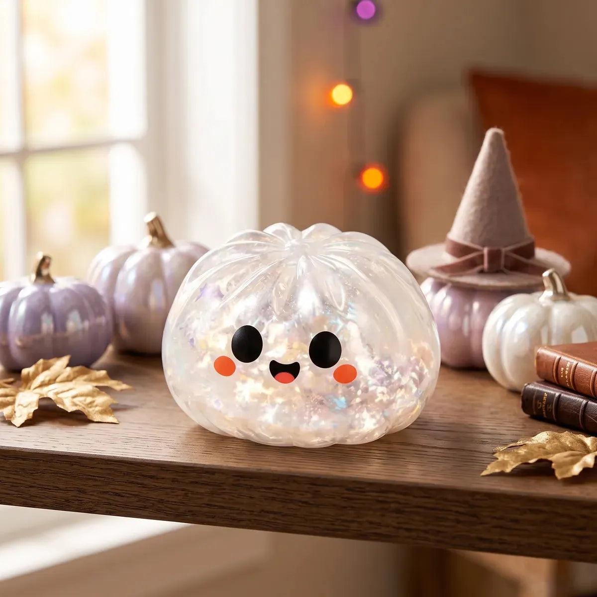 Glitter Ghost Halloween Dumpling Squishy