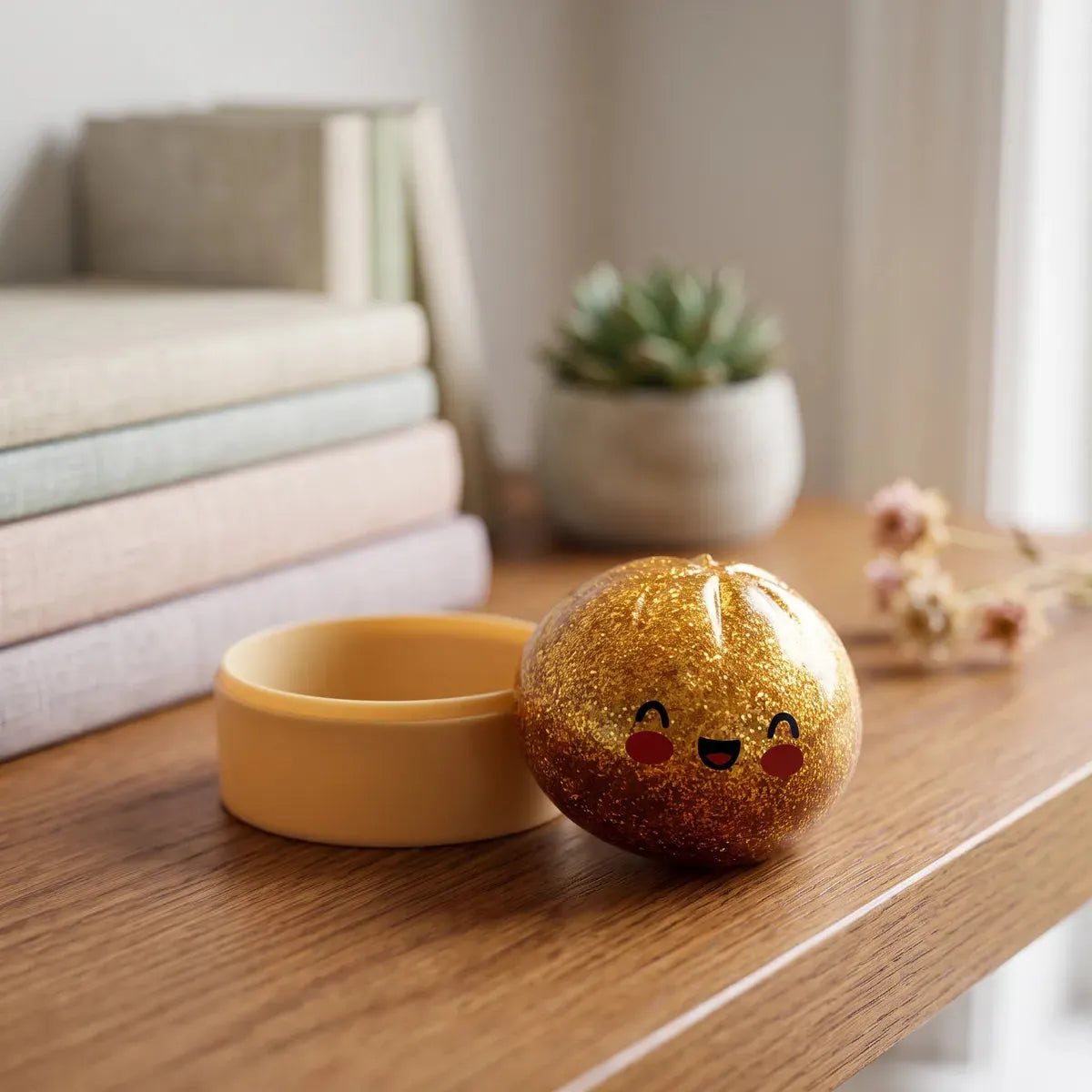 Treasure Gold Unique Glitter Dumpling Squishy