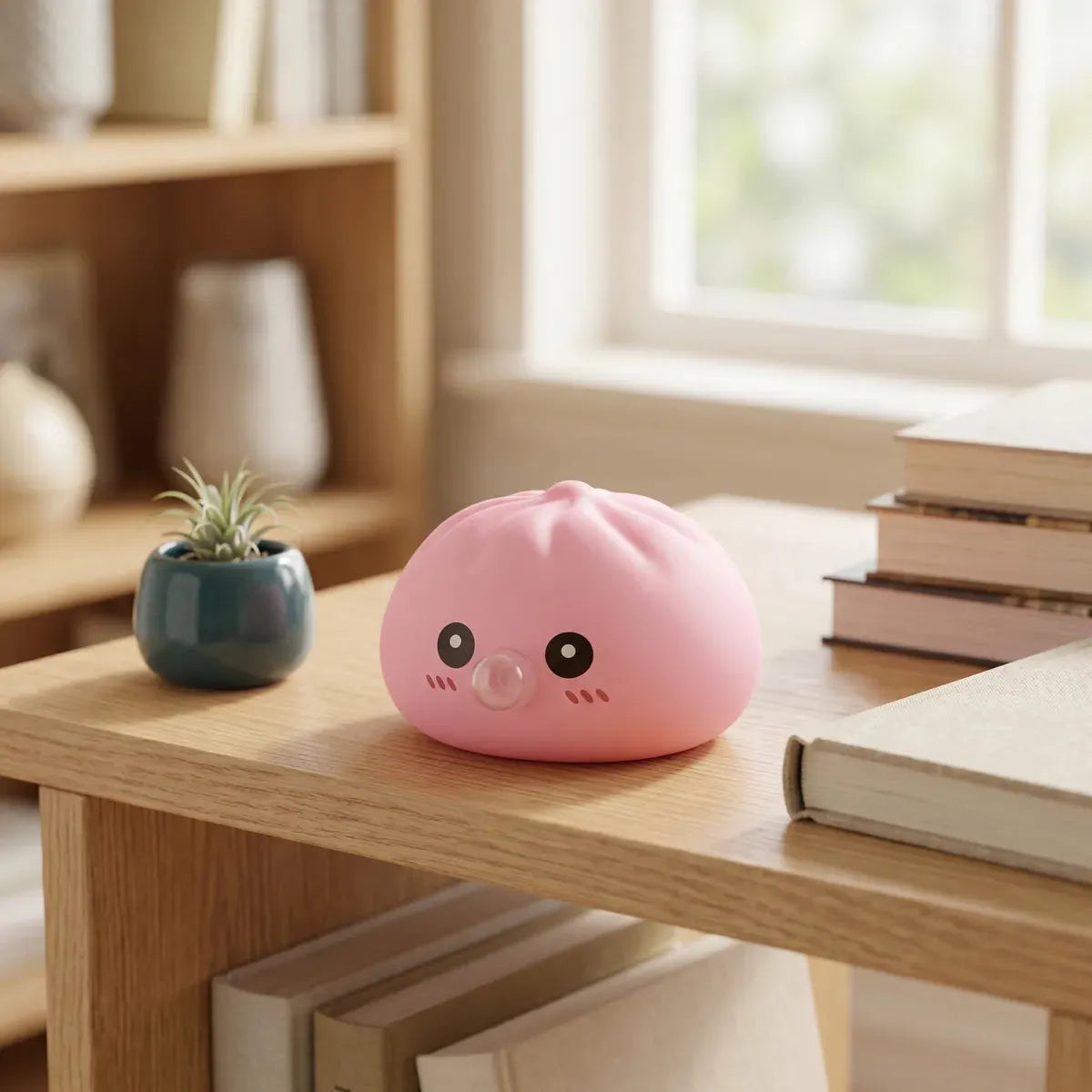 Plump Pink Blow Dumpling Squishy