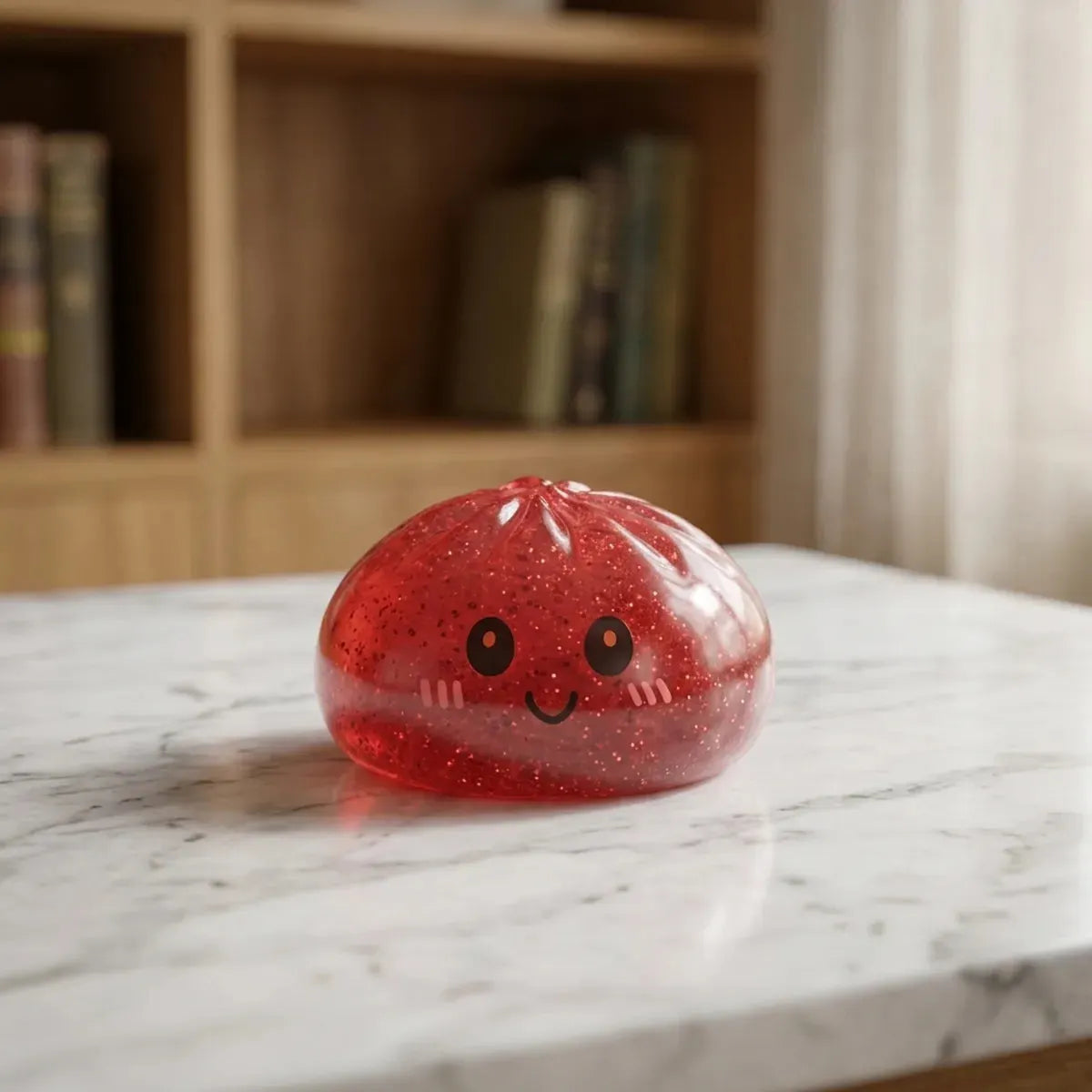 Lucky Red Glitter Dumpling Squishy