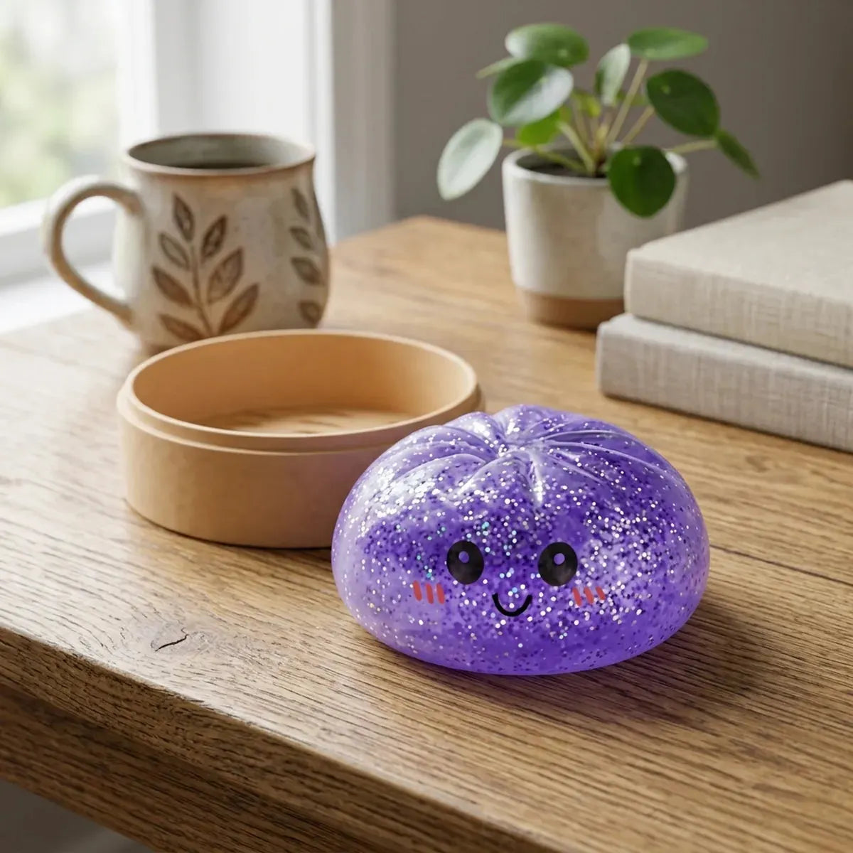 Dreamy Purple Glitter Dumpling Squishy