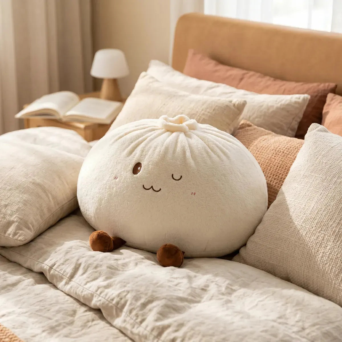 Huggable White Large Dumpling Squishy Toy