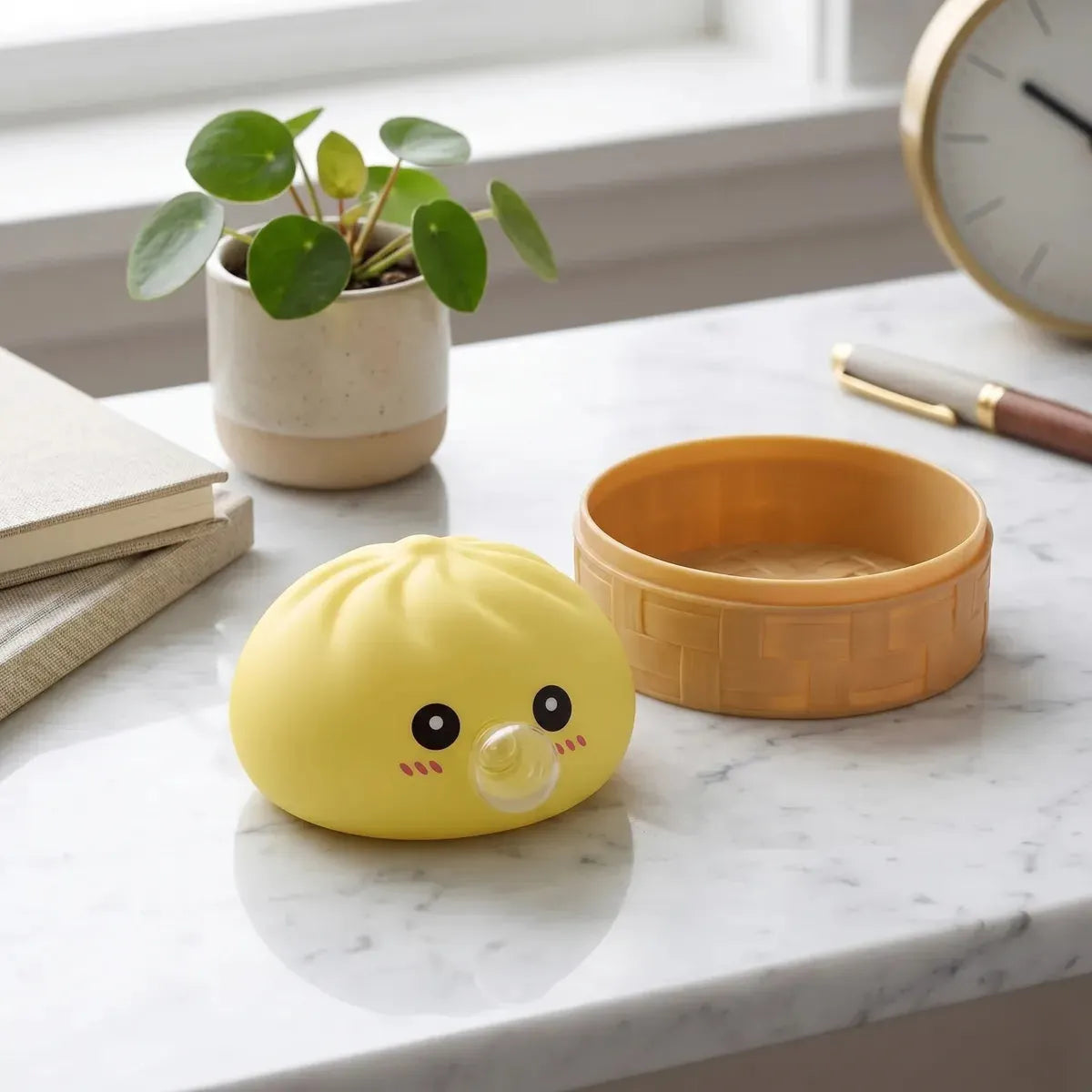 Jumbo Yellow Blow Dumpling Squishy