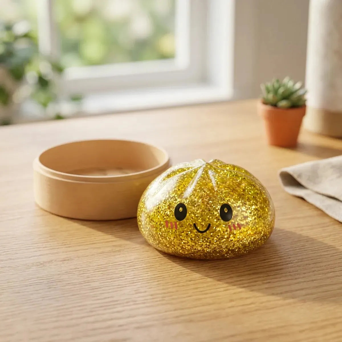 Luxe Gold Glitter Dumpling Squishy