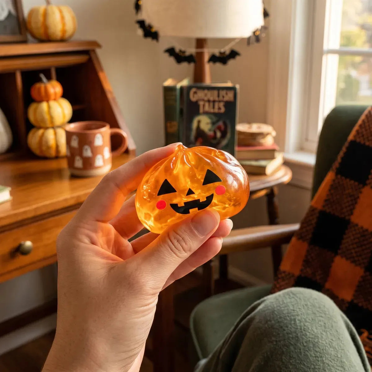 Glowing Pumpkin Halloween Dumpling Squishy