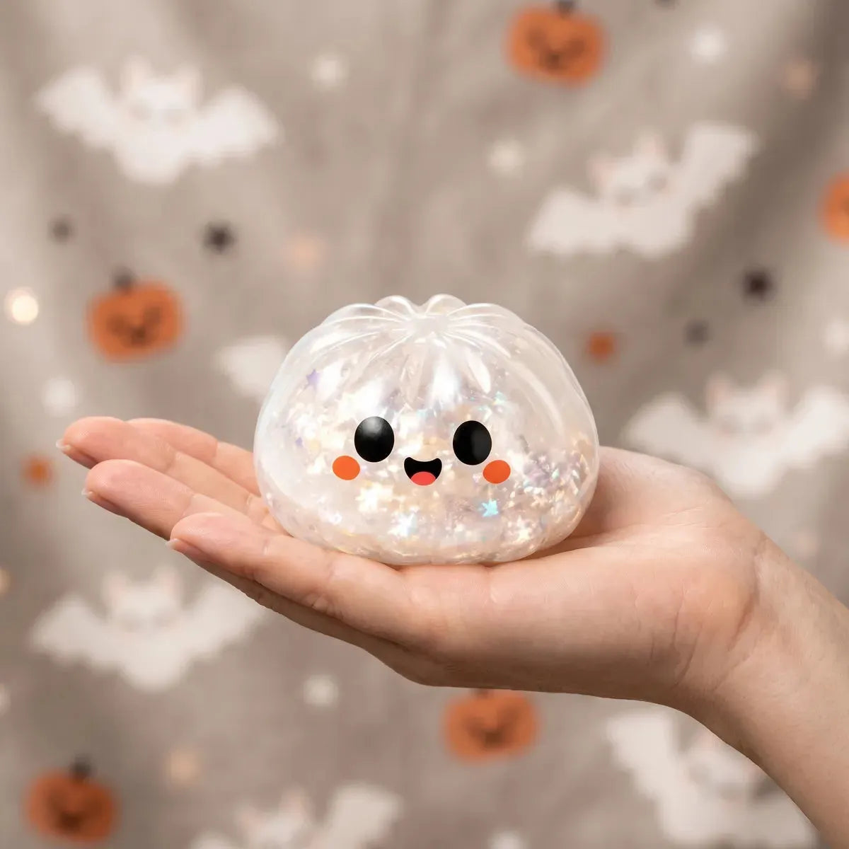 Glitter Ghost Halloween Dumpling Squishy