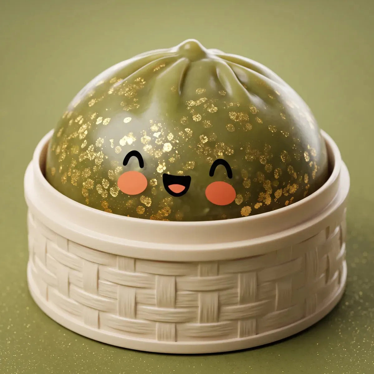 Emerald Dark Green Sparkle Dumpling Squishy