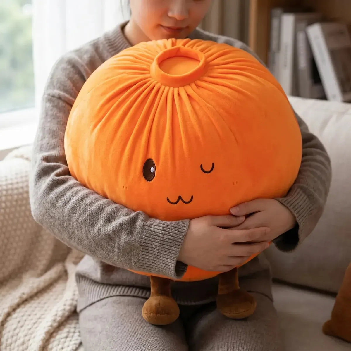 Sunset Orange Large Dumpling Squishy Toy
