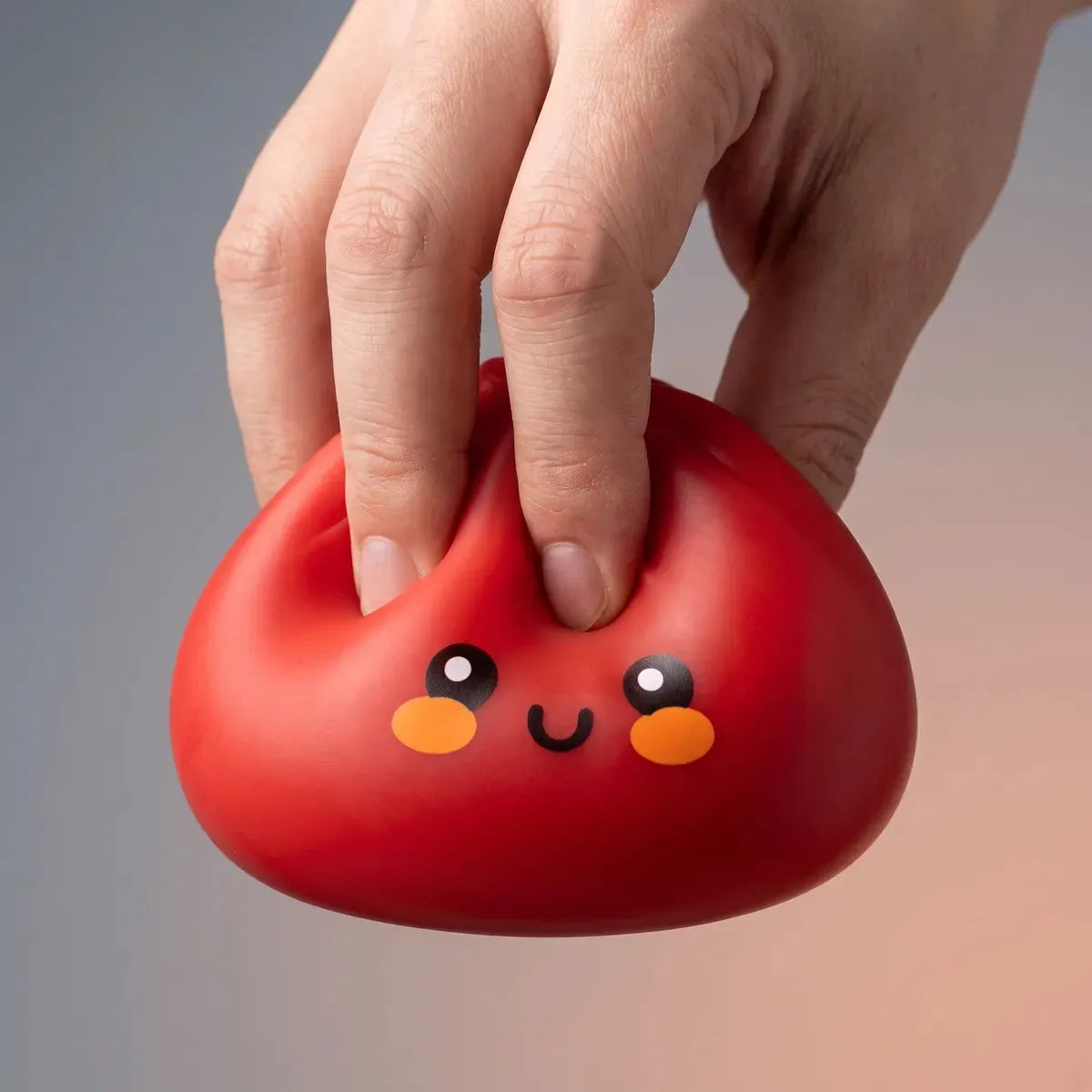Fluffy Red Dumpling Squishy Bun