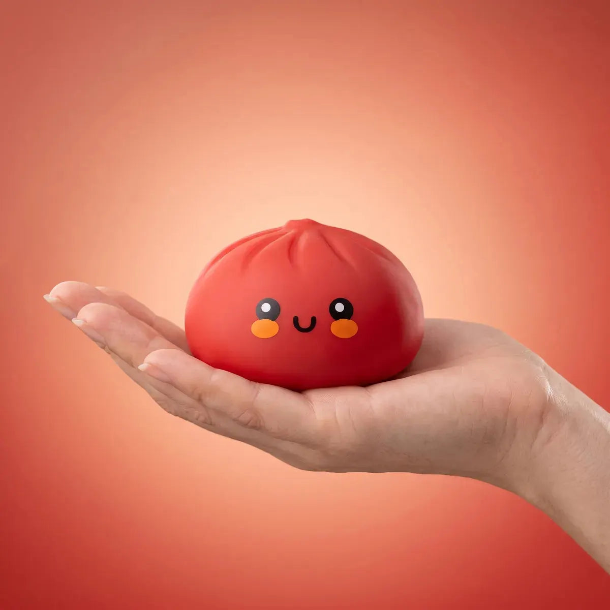 Fluffy Red Dumpling Squishy Bun