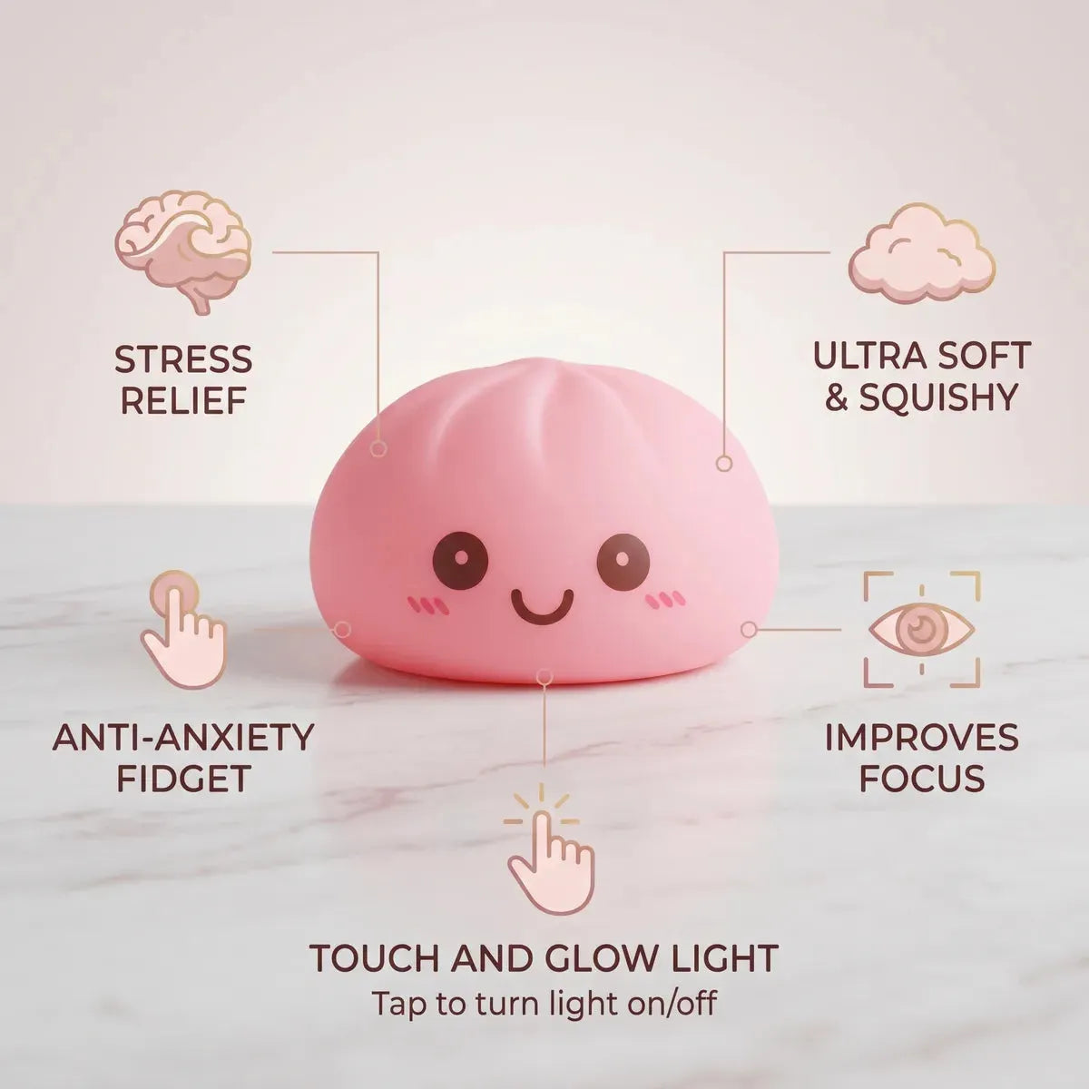 Dreamy Pink Squishy Dumpling Light