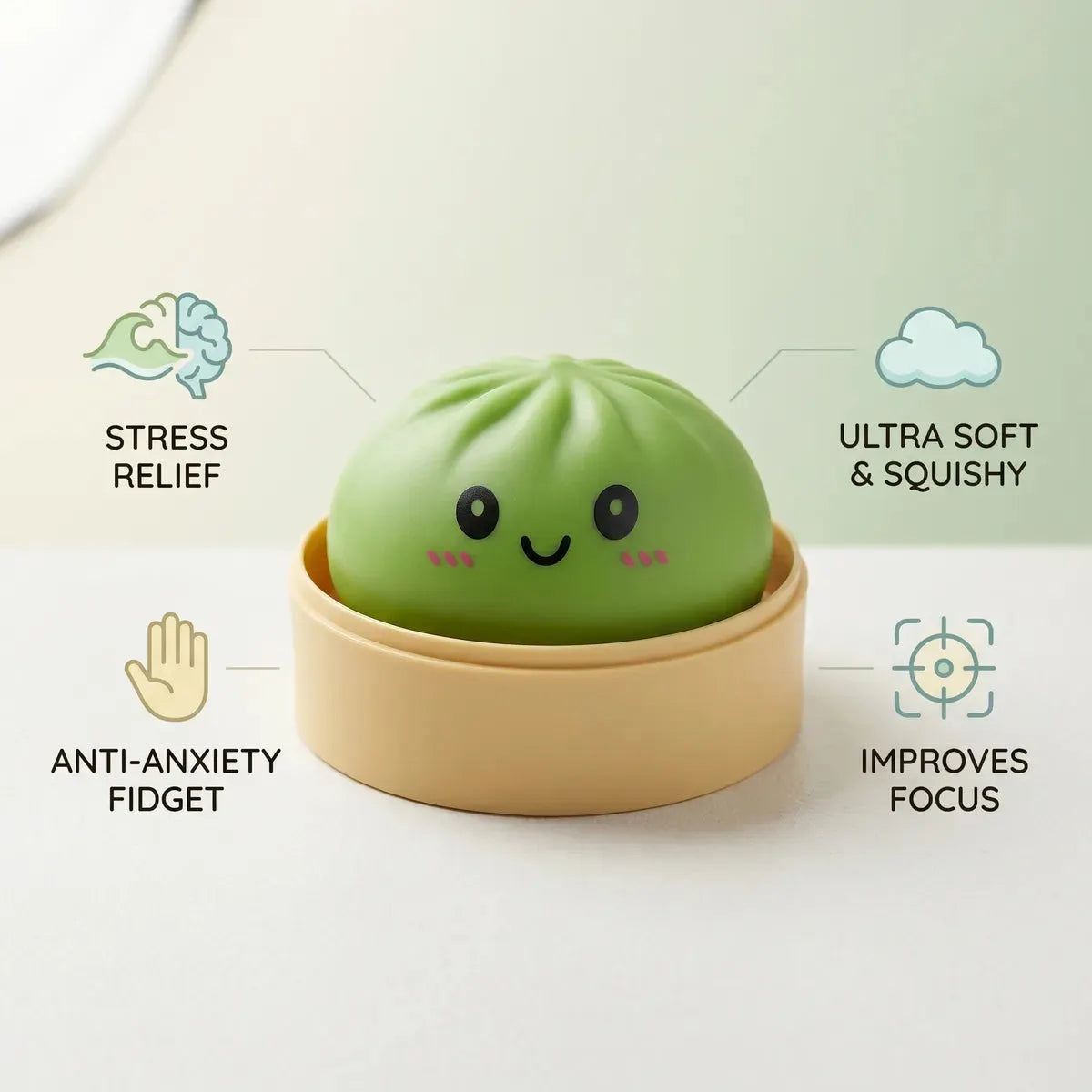 Matcha Green Dumpling Squishy