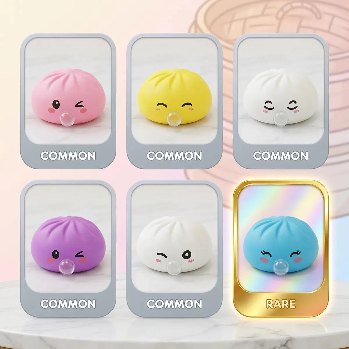 Mystery Dumpling Squishy Toys Bubble Blow