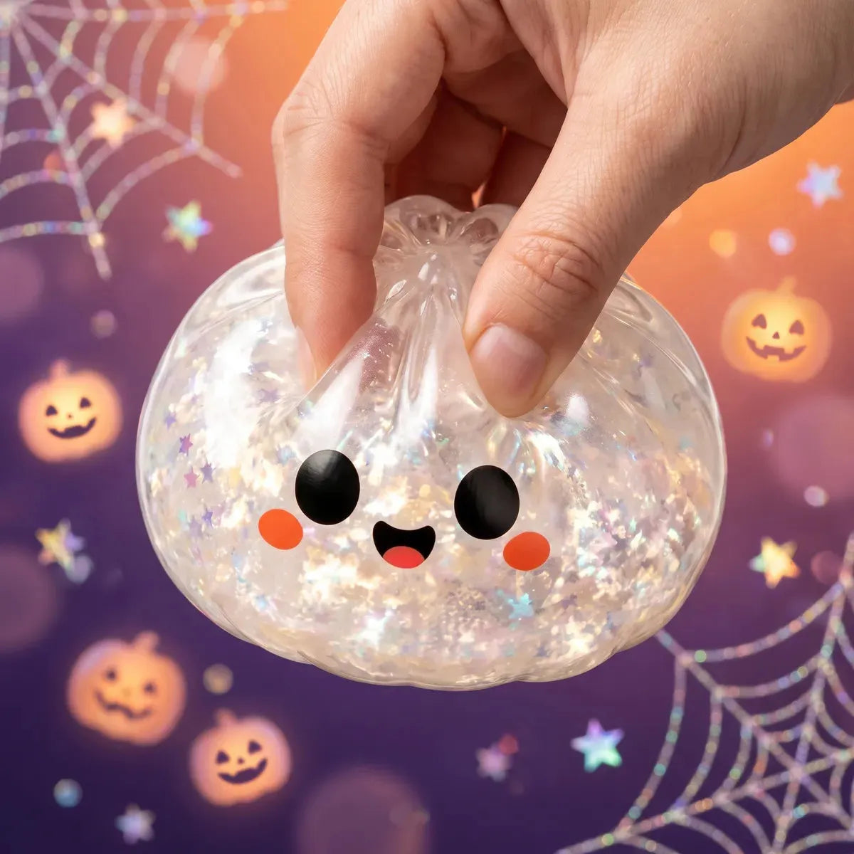 Glitter Ghost Halloween Dumpling Squishy