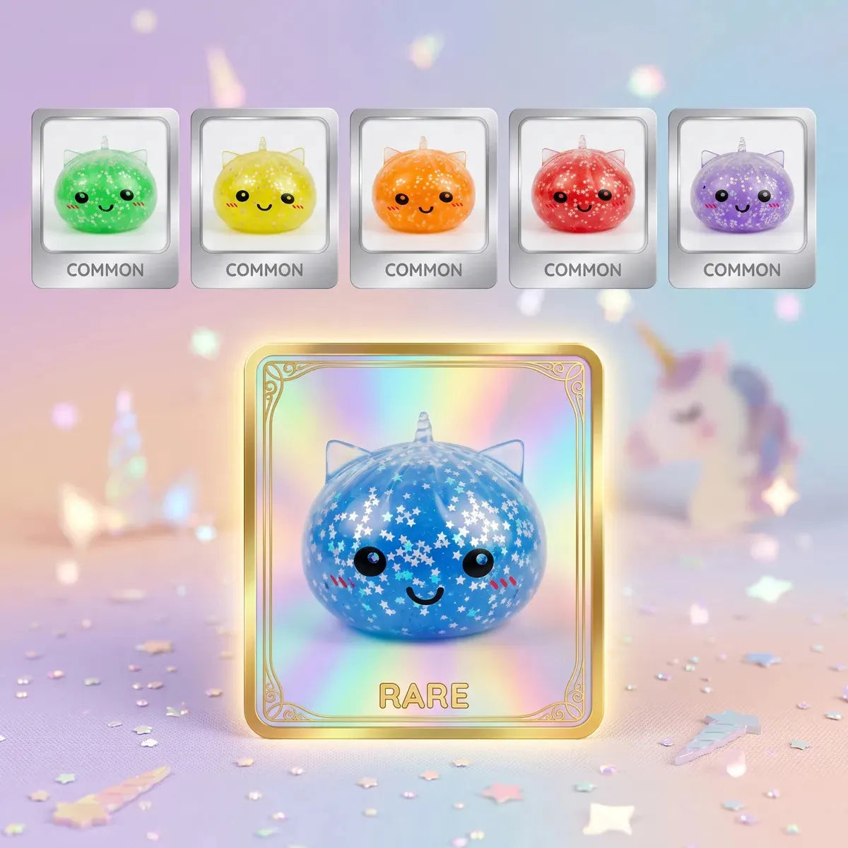 Starlit Mystery Sparkle Unicorn Dumpling Squishy