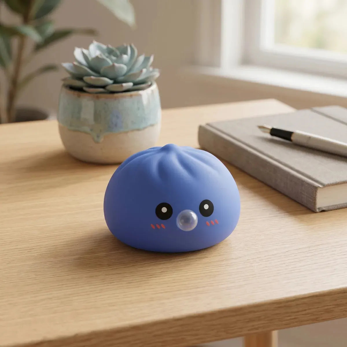 Puffy Purple Blow Dumpling Squishy