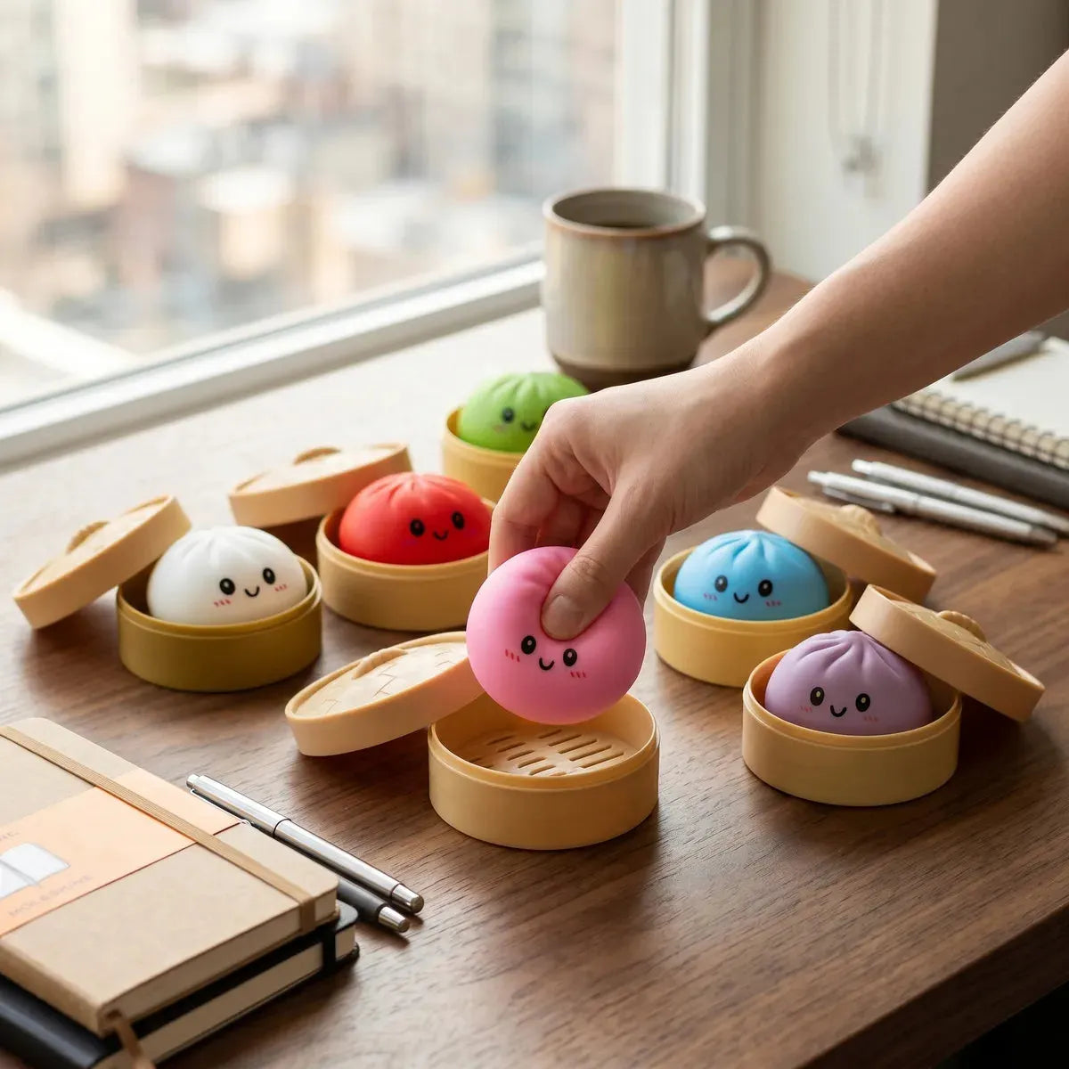 Plain Dumpling Squishy Set 6 Pieces