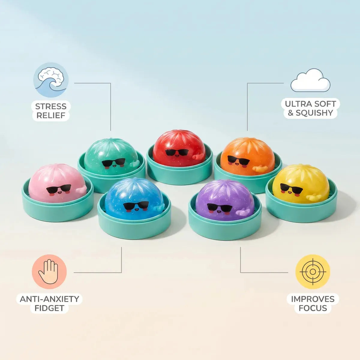 Cool Mystery Sunglasses Dumpling Squishy