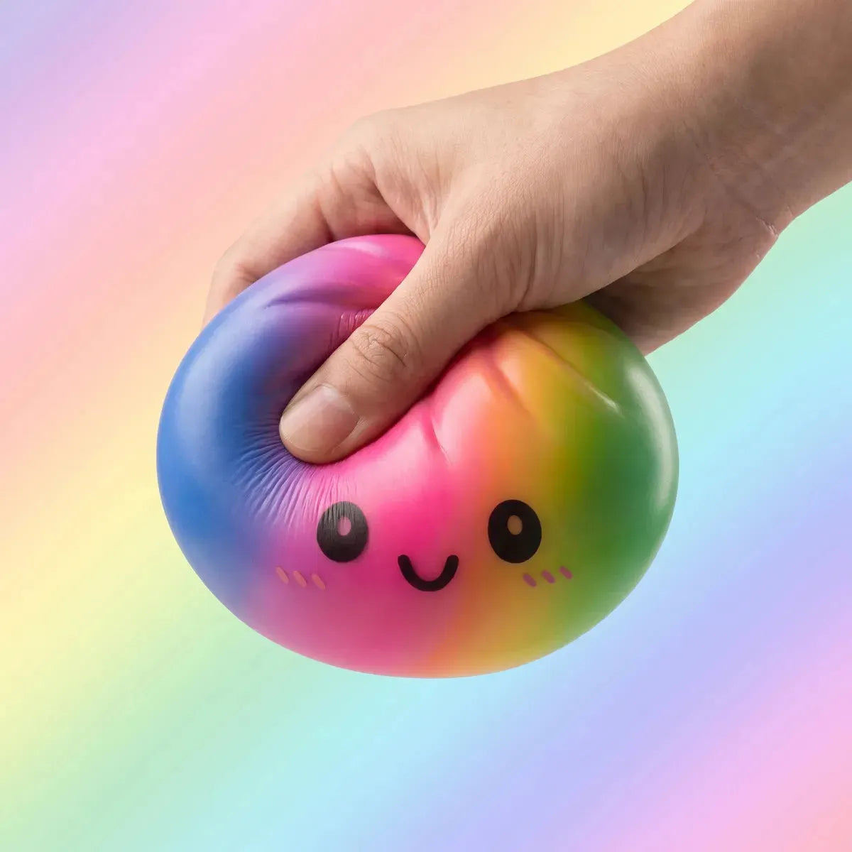 Colorful Large Rainbow Dumpling Squishy
