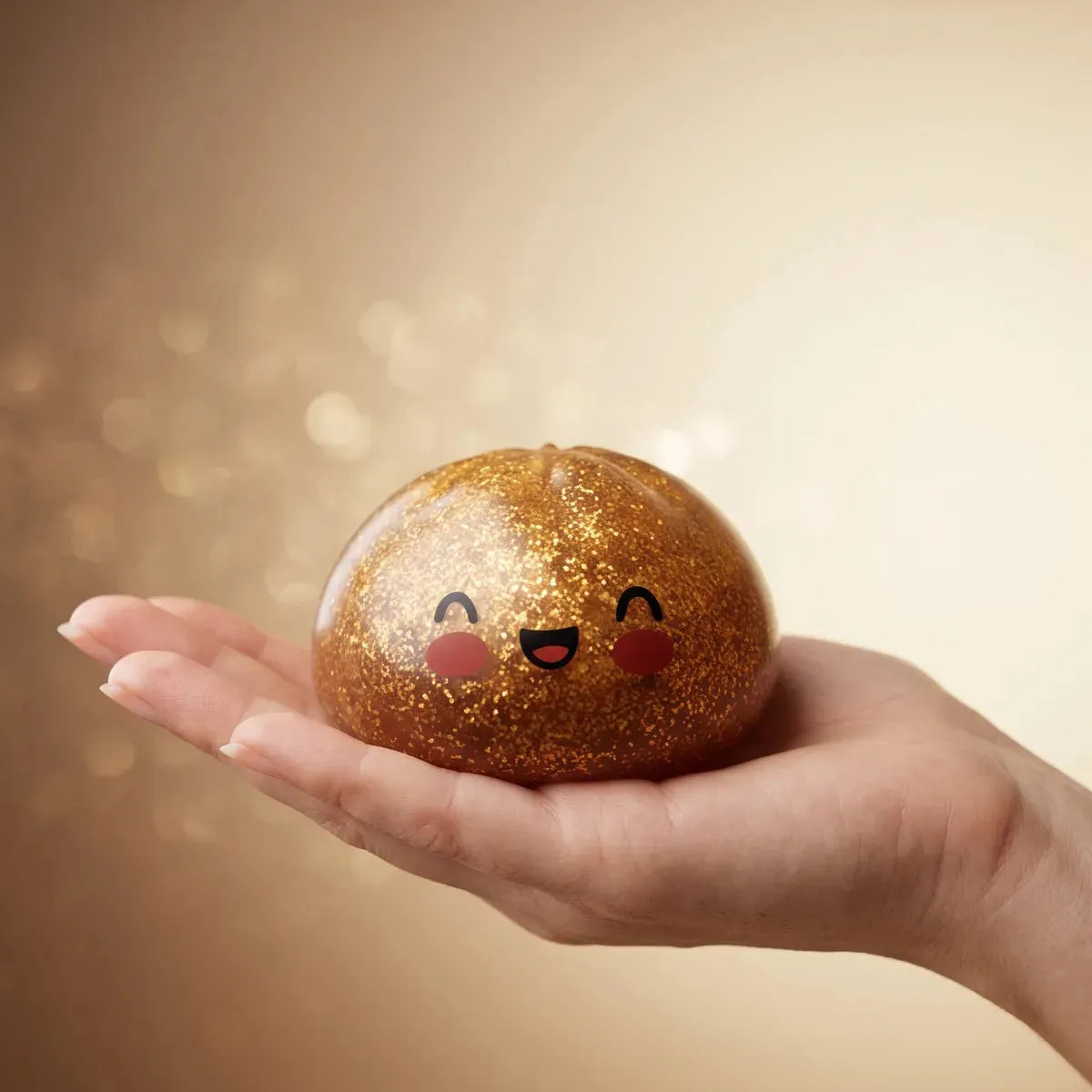Treasure Gold Unique Glitter Dumpling Squishy