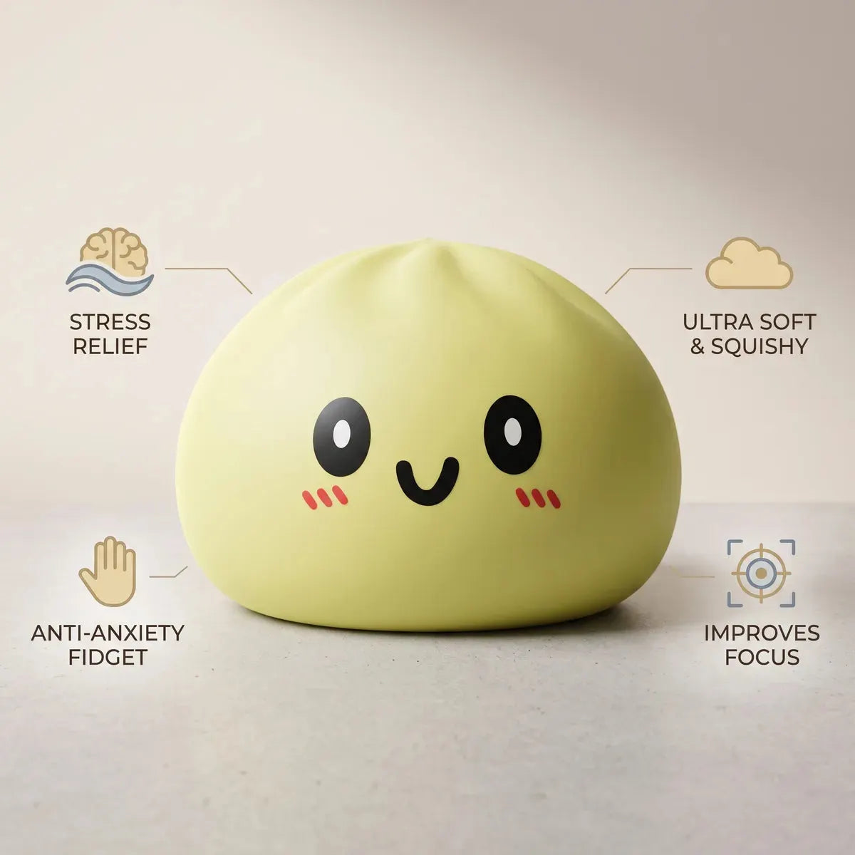 Jumbo Large Yellow Dumpling Squishy