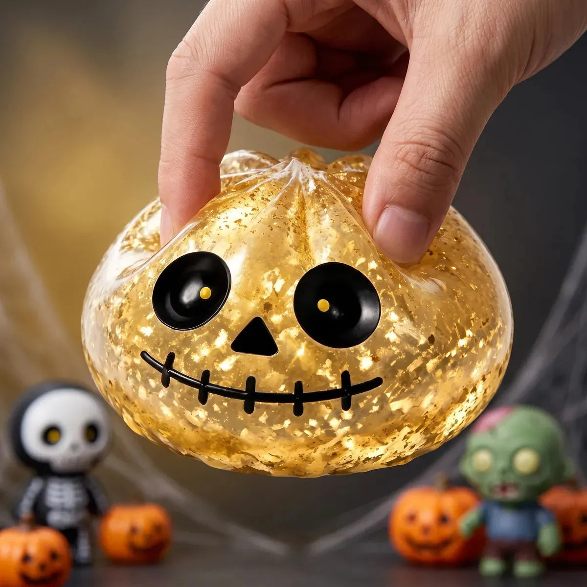 Golden Zombie Halloween Dumpling Squishy