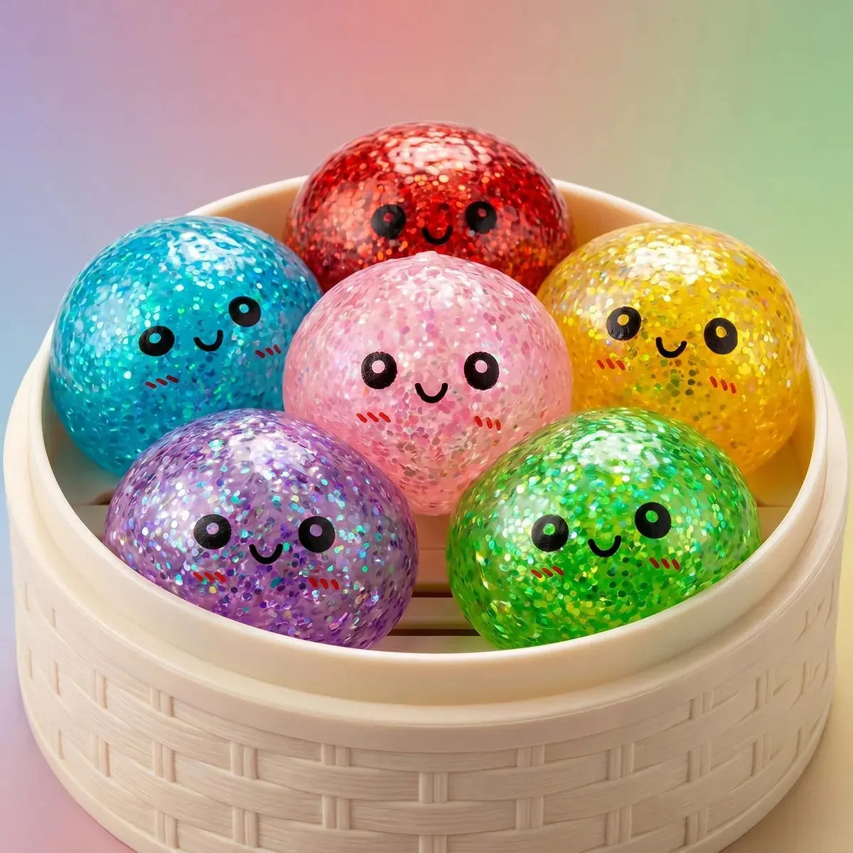 Shiny Mini Metallic Dumpling Squishy