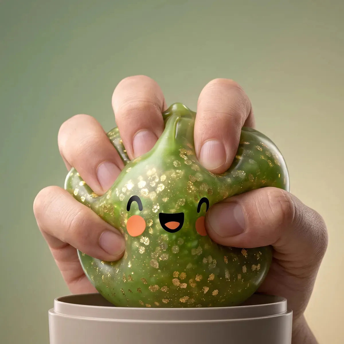 Emerald Dark Green Sparkle Dumpling Squishy