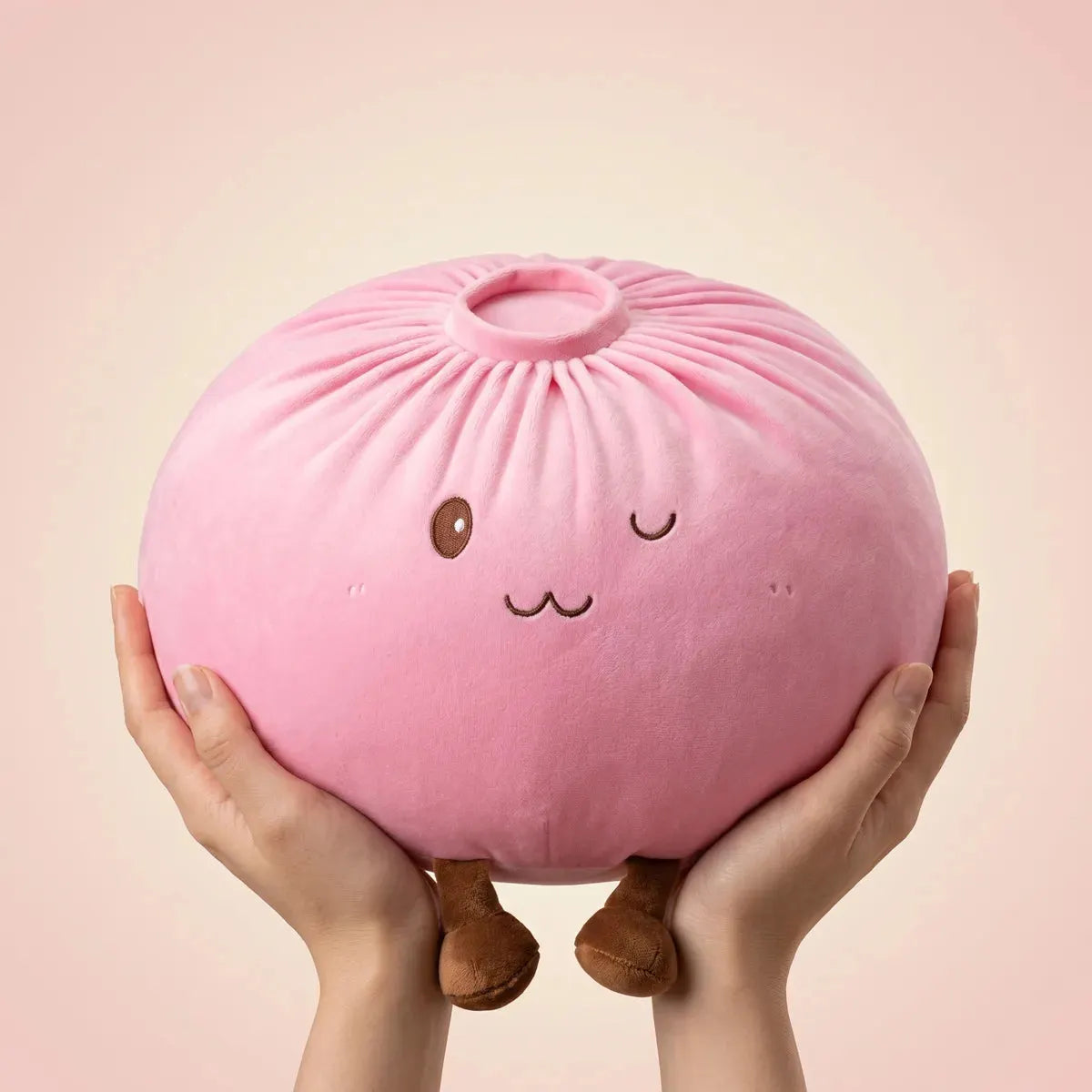 Cozy Pink Large Dumpling Squishy Toy