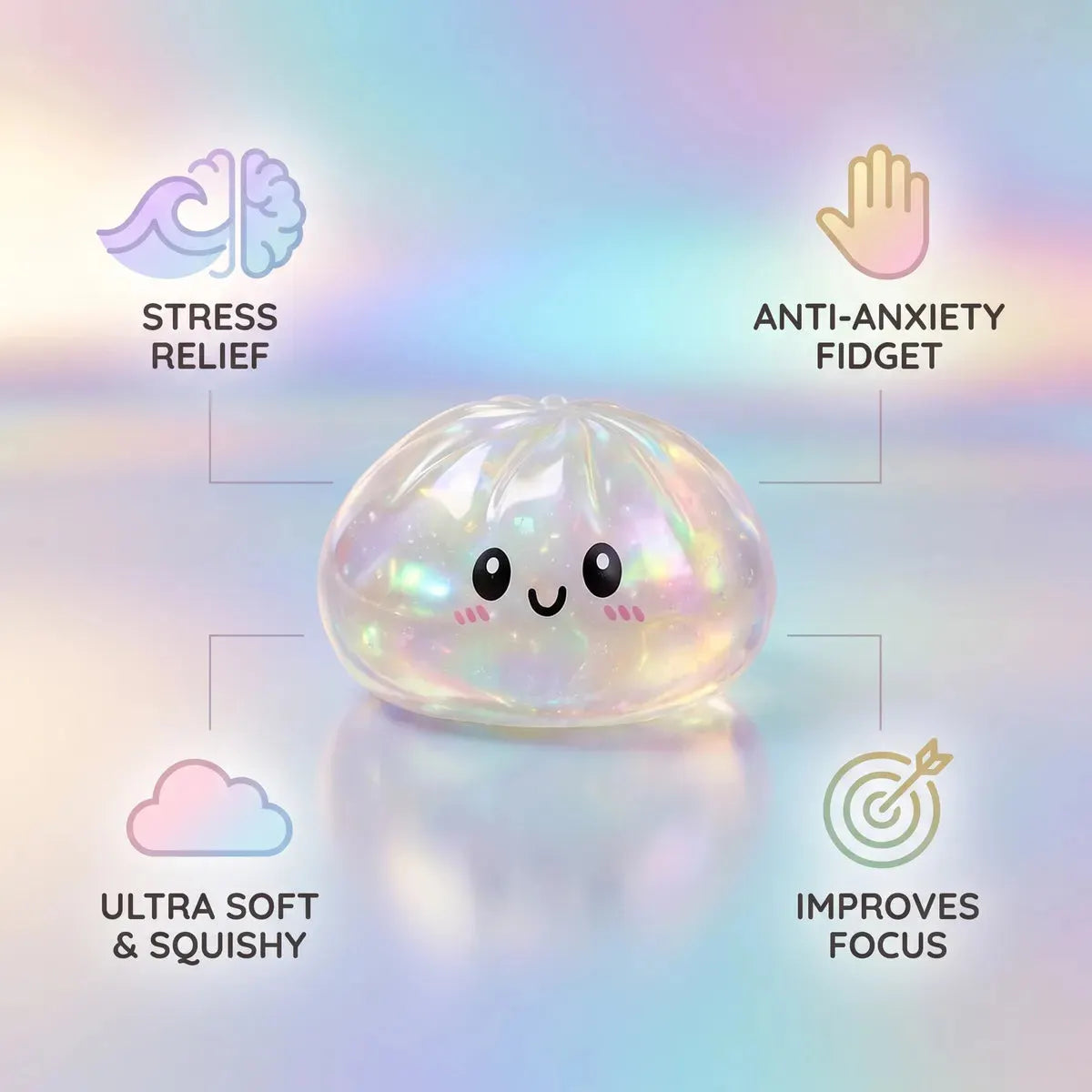 Iridescent Holographic Dumpling Squishy