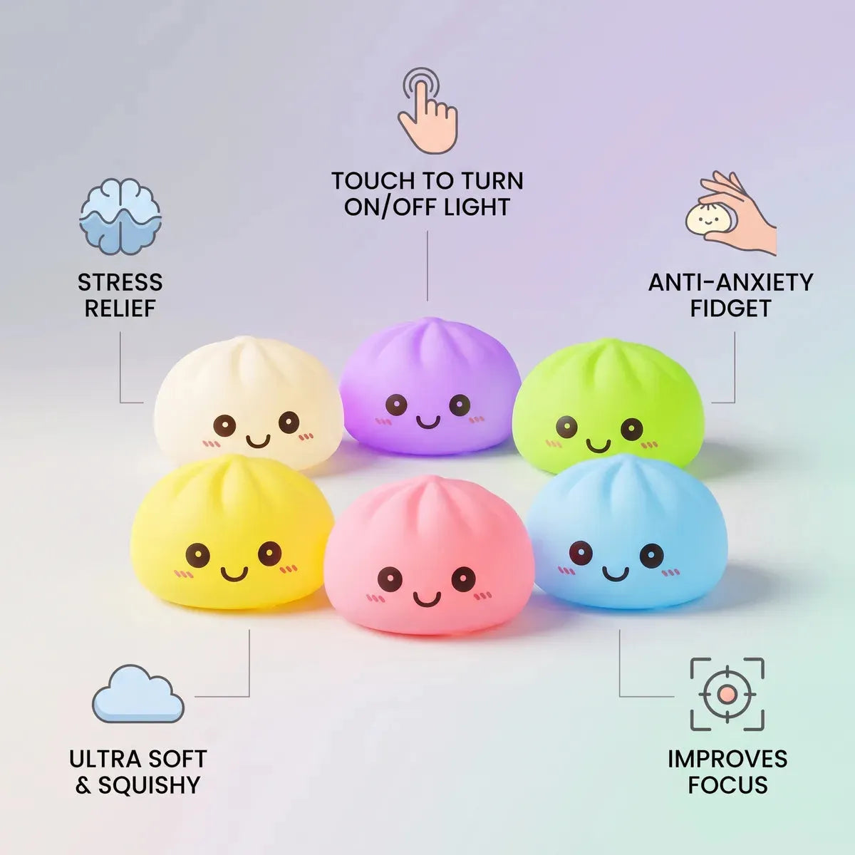 Glow Mystery Squishy Dumpling Night Light