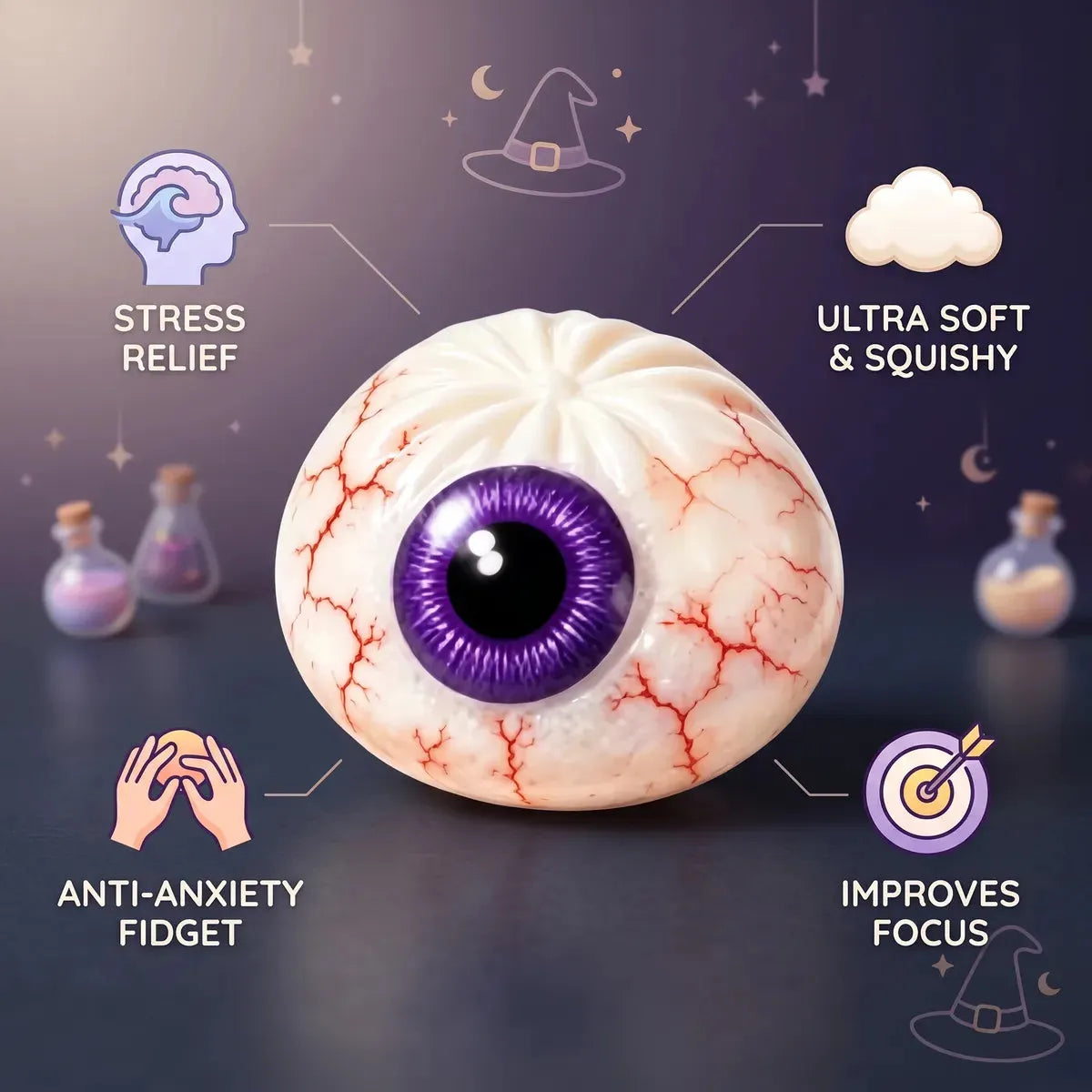 Creepy Eyeball Halloween Dumpling Squishy