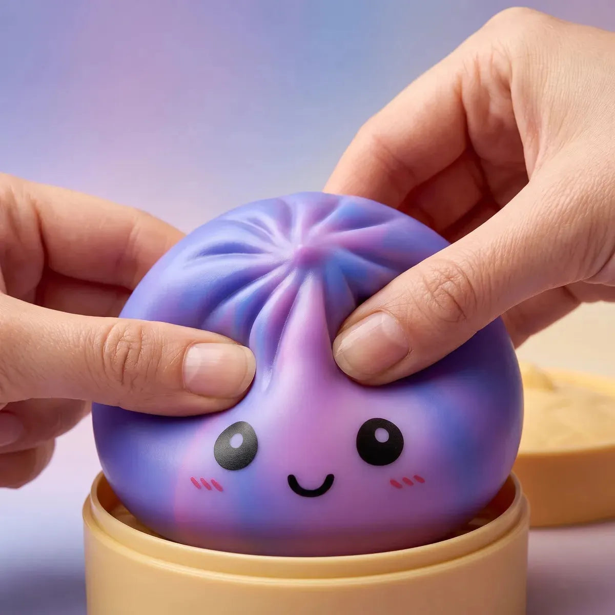 Dreamy Purple Tie Dye Dumpling Squishy
