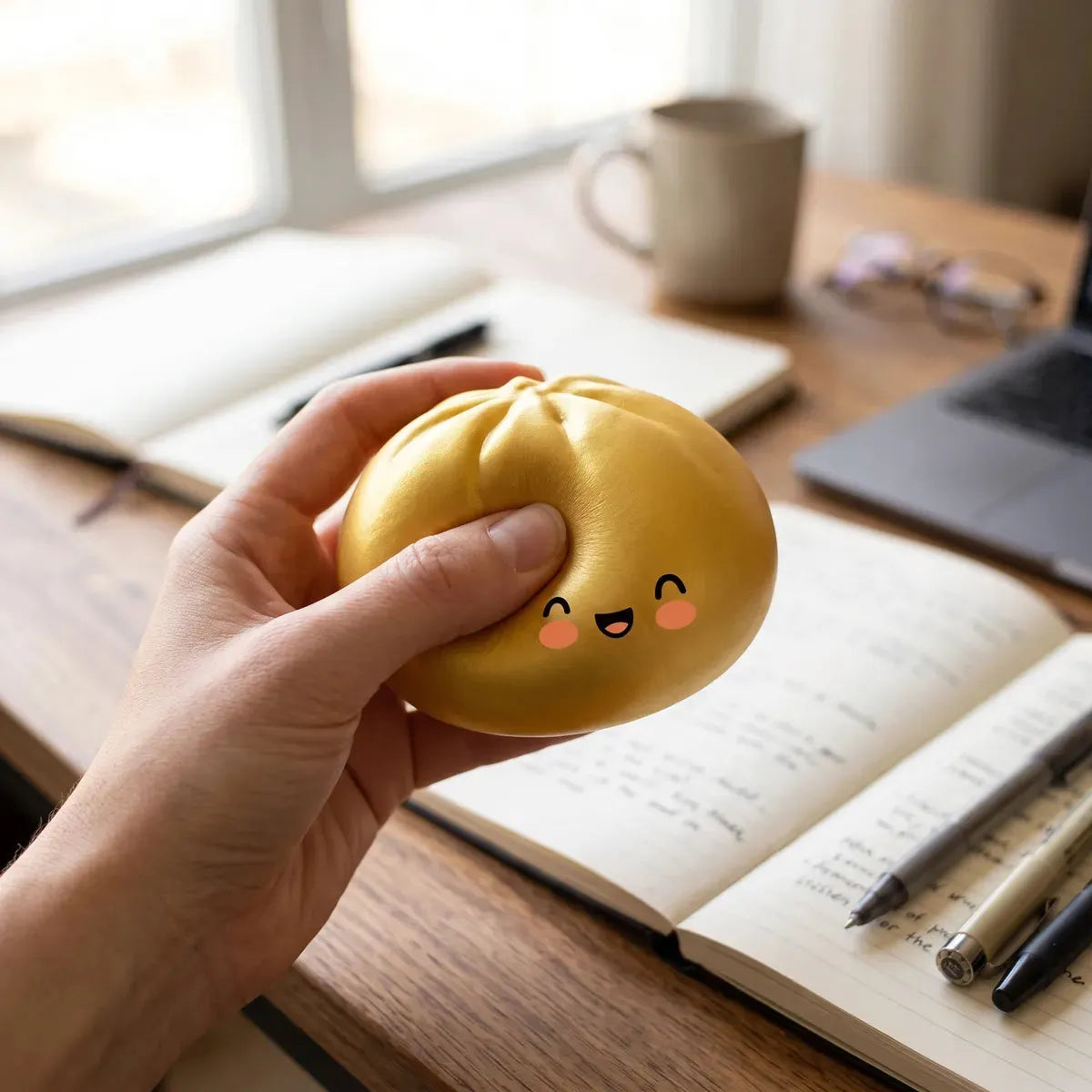 Lucky Golden Dumpling Squishy Bun