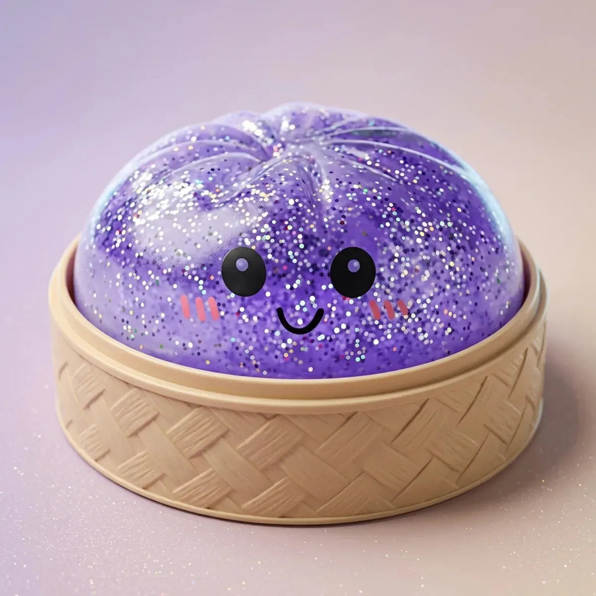 Dreamy Purple Glitter Dumpling Squishy