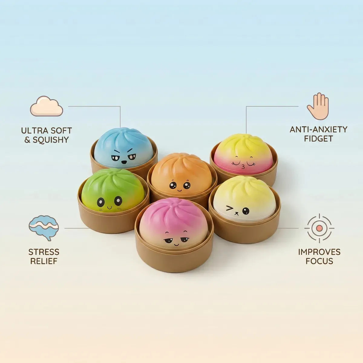 Trending Viral Mystery Dumpling Squishy