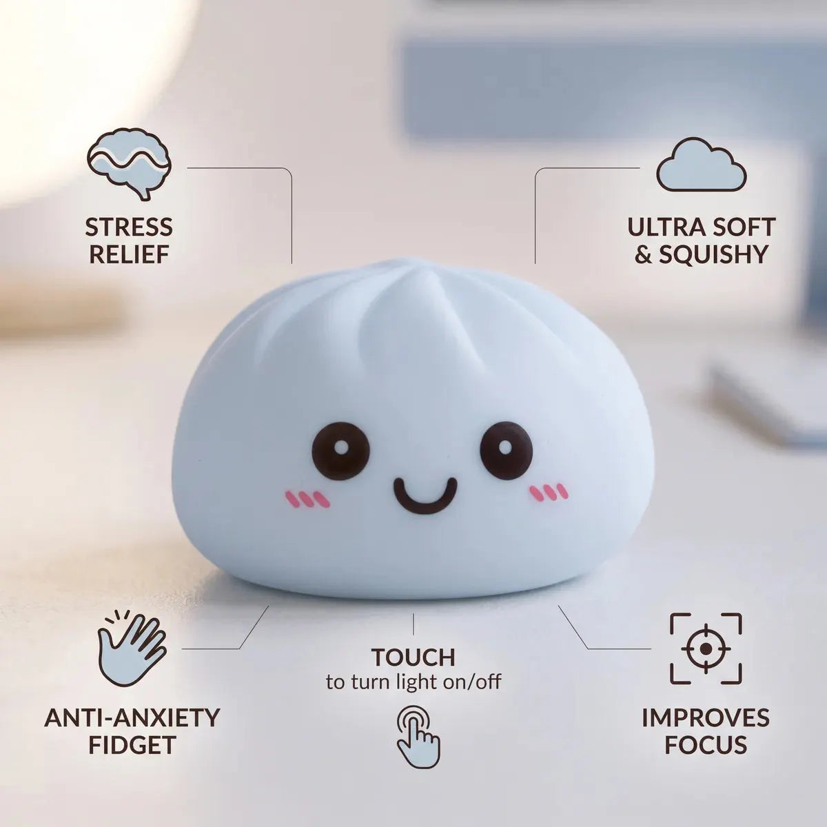 Moonlight White Squishy Dumpling Light