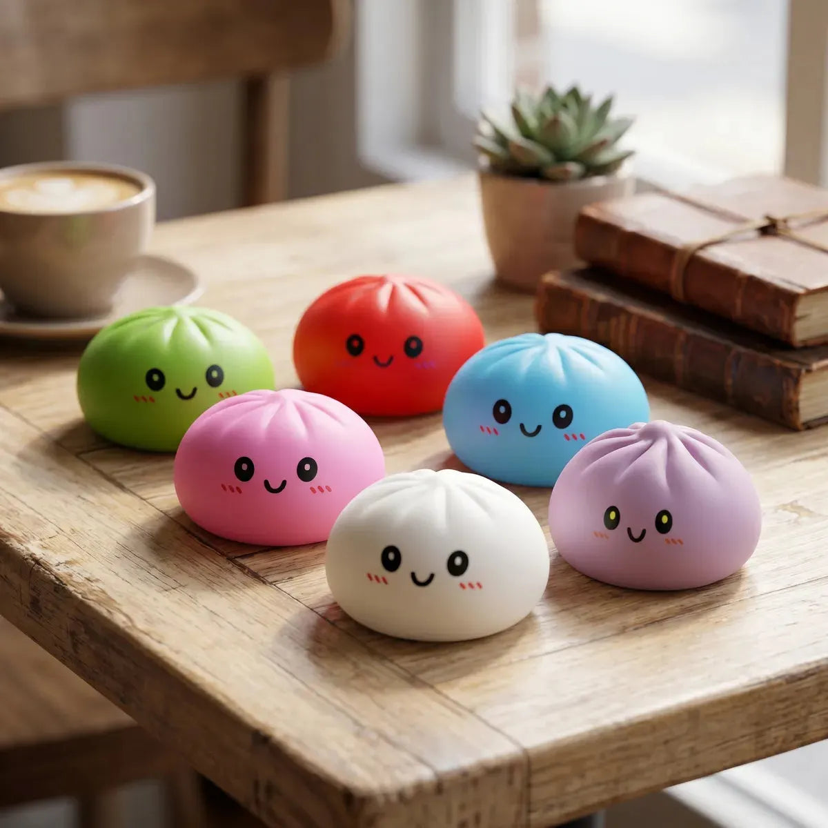 Plain Dumpling Squishy Set 6 Pieces