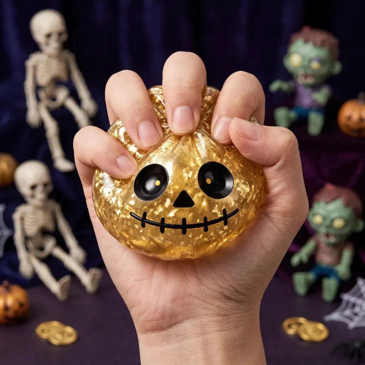Golden Zombie Halloween Dumpling Squishy
