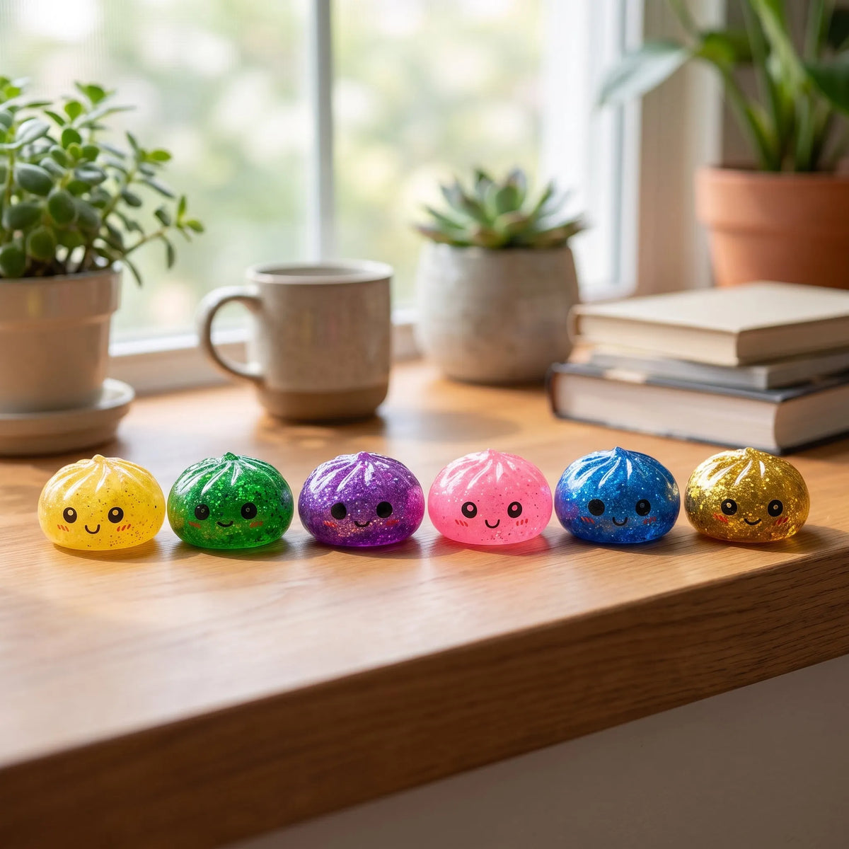 Sparkle Mystery Mini Glitter Dumpling Squishy Set