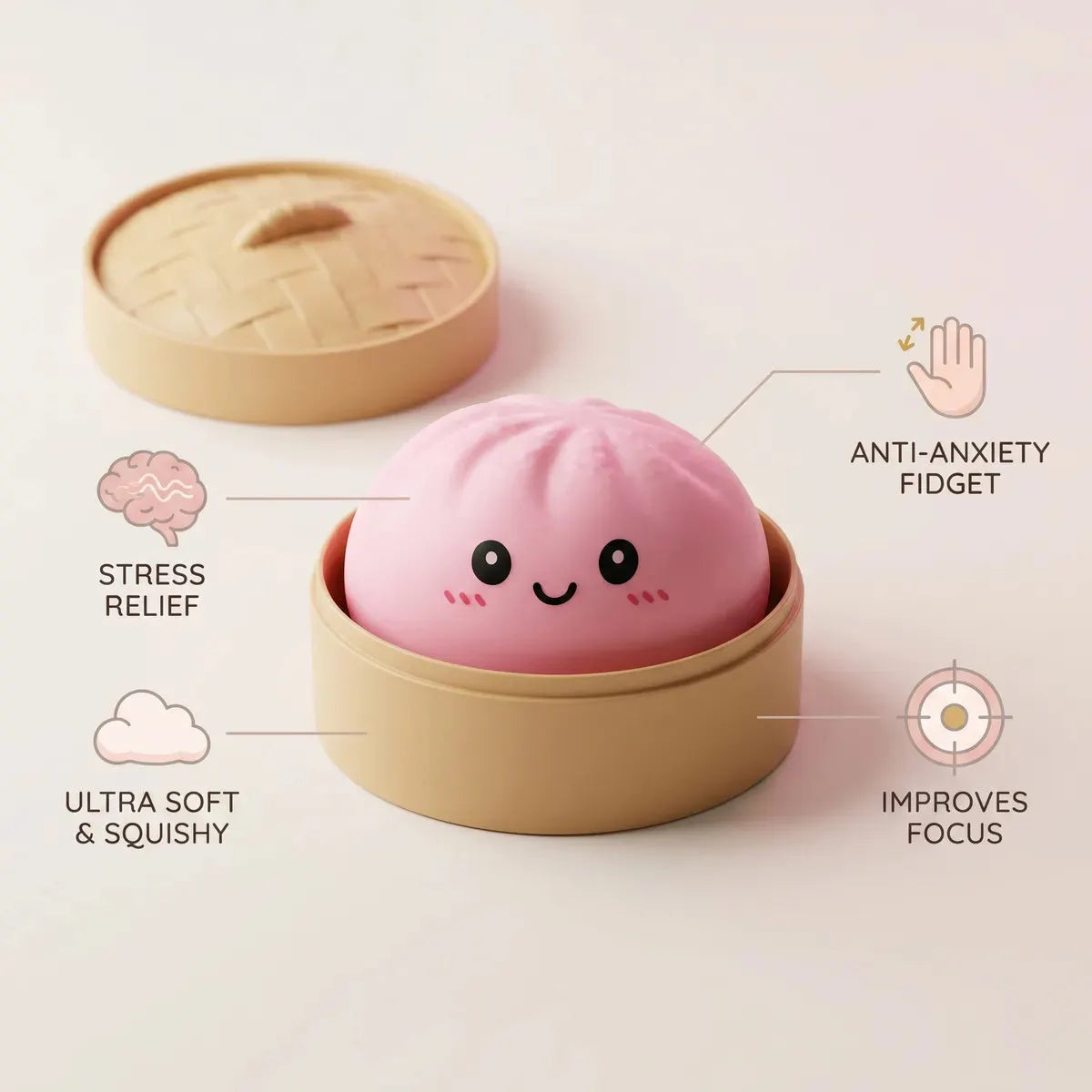 Blossom Pink Dumplings Squishy