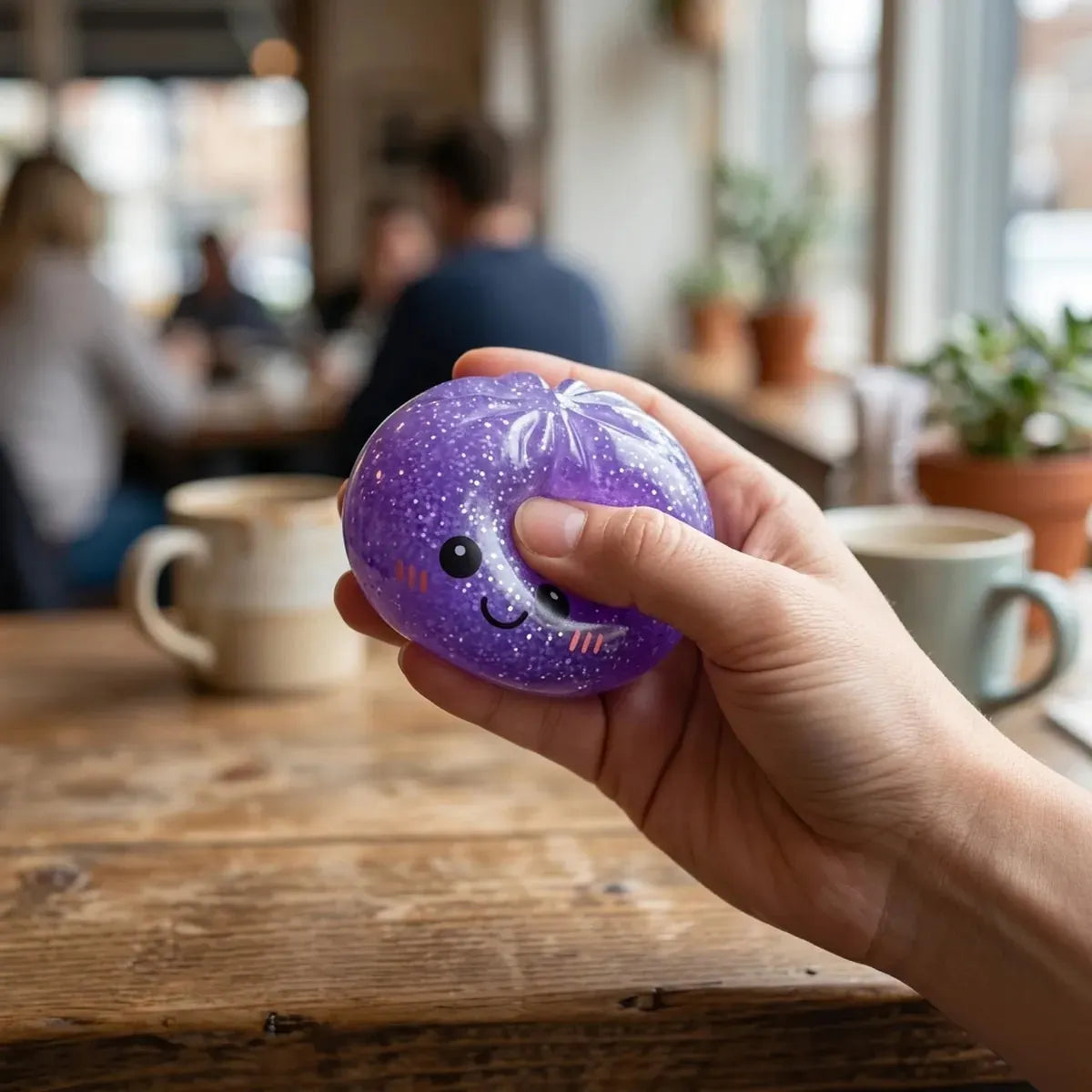 Dreamy Purple Glitter Dumpling Squishy