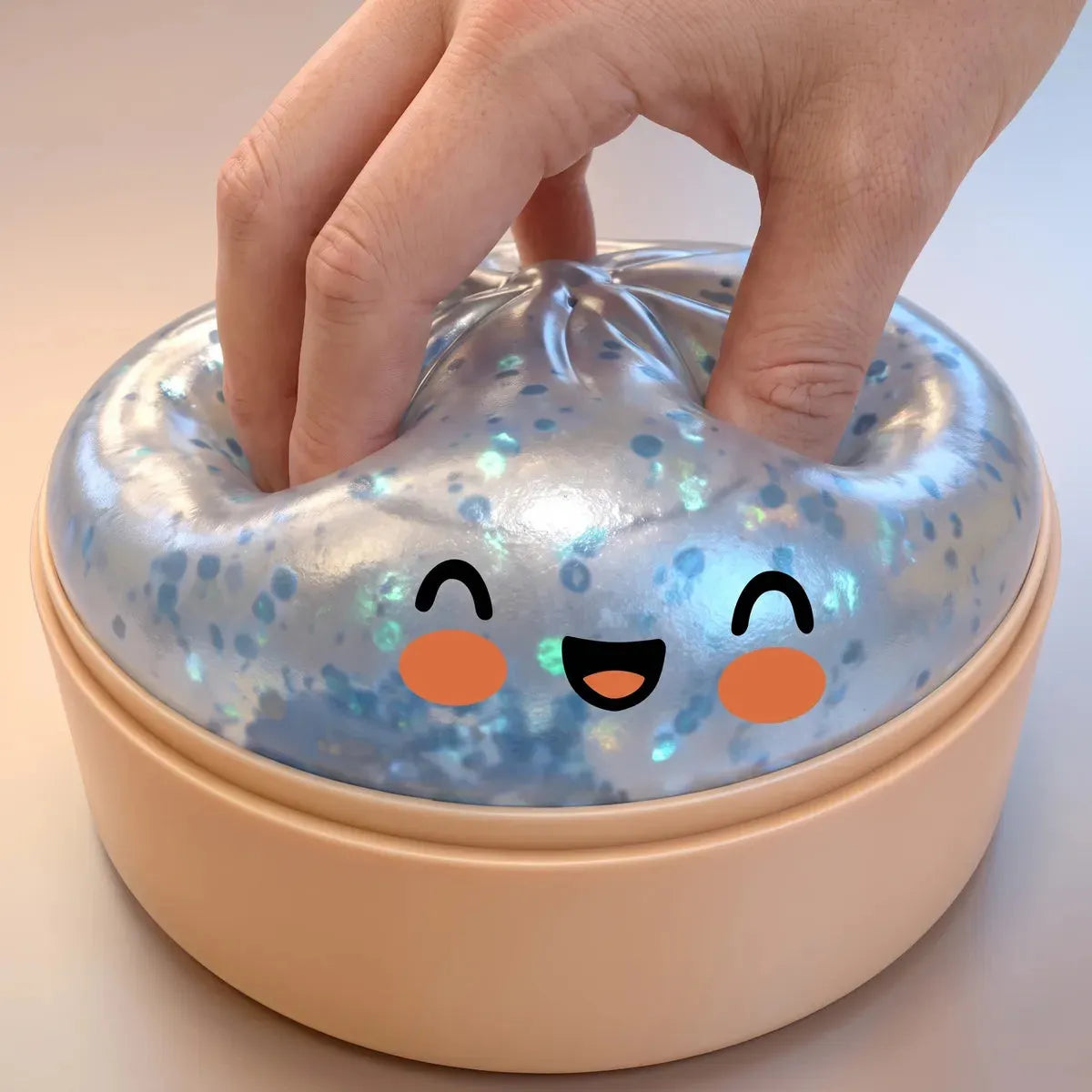 Icy Light Blue Sparkle Dumpling Squishy