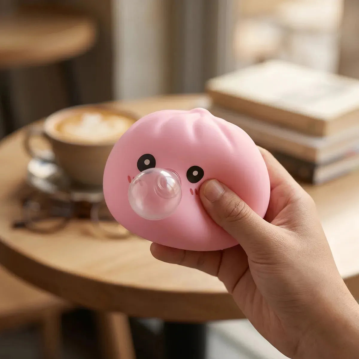 Plump Pink Blow Dumpling Squishy