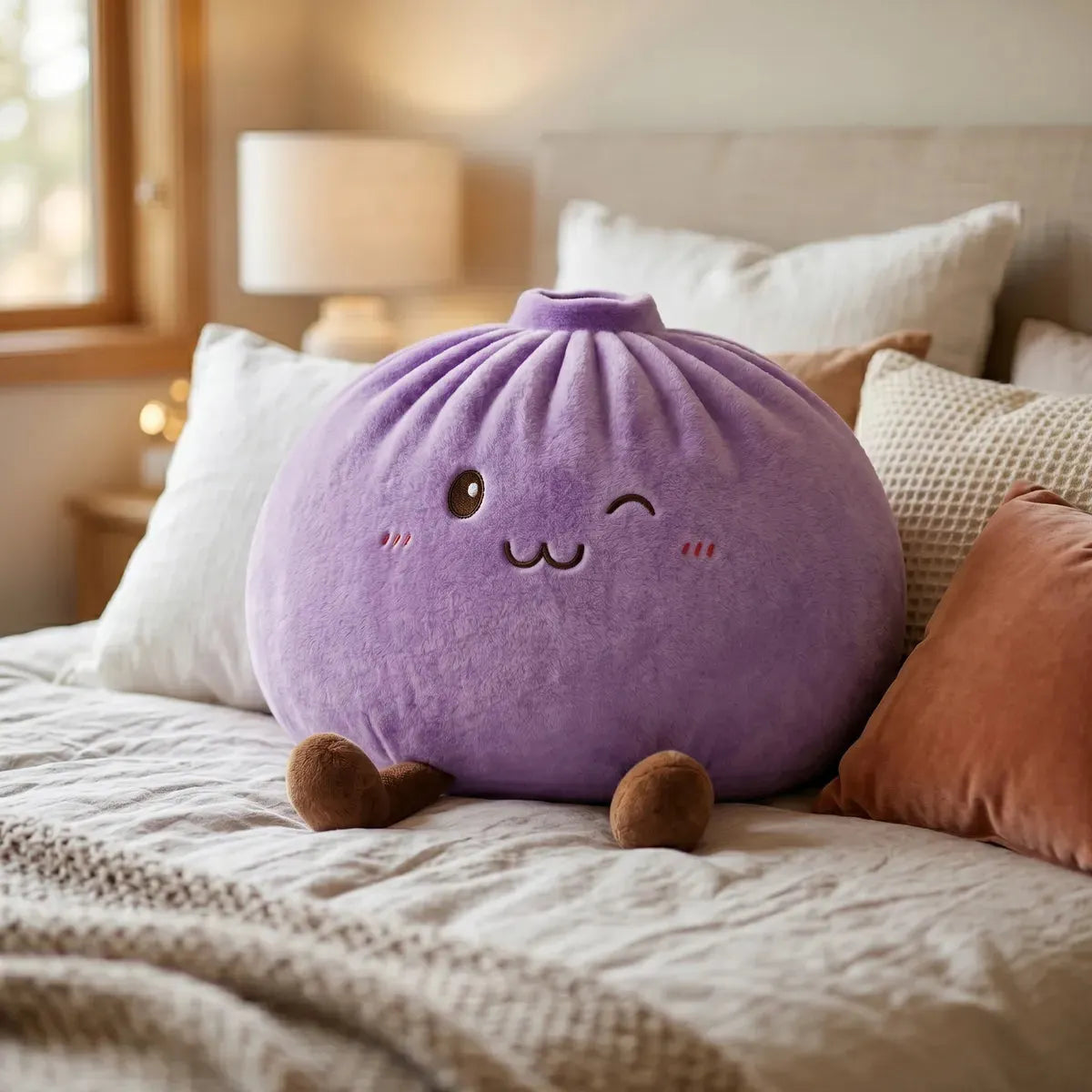 Snuggly Purple Large Dumpling Squishy Toy