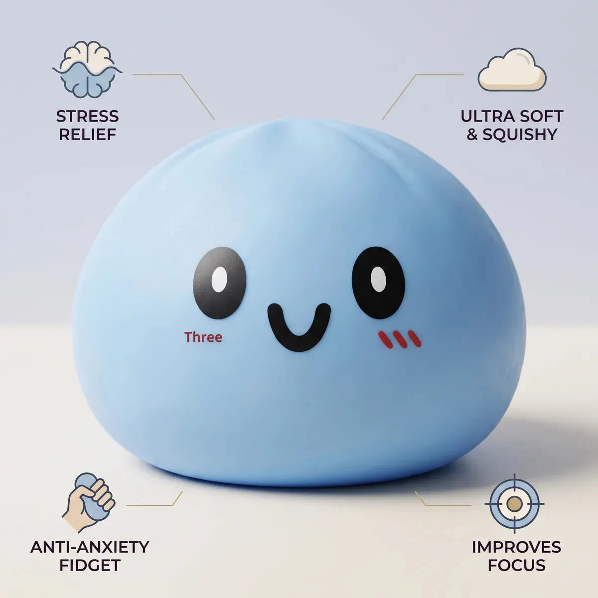 Jumbo Large Blue Dumpling Squishy