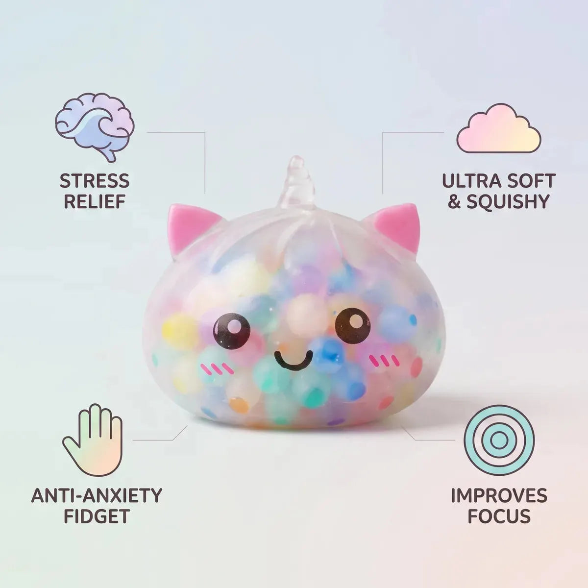 Pastel Multicolor Unicorn Bubble Dumpling Squishy