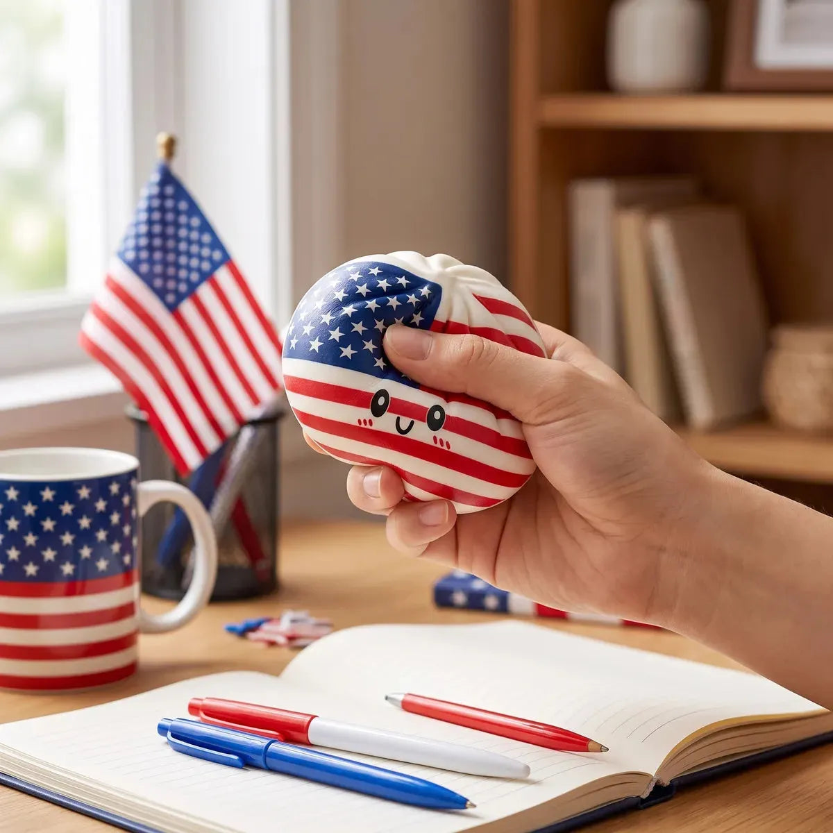 Liberty Patriotic 4th July Dumpling Squishy