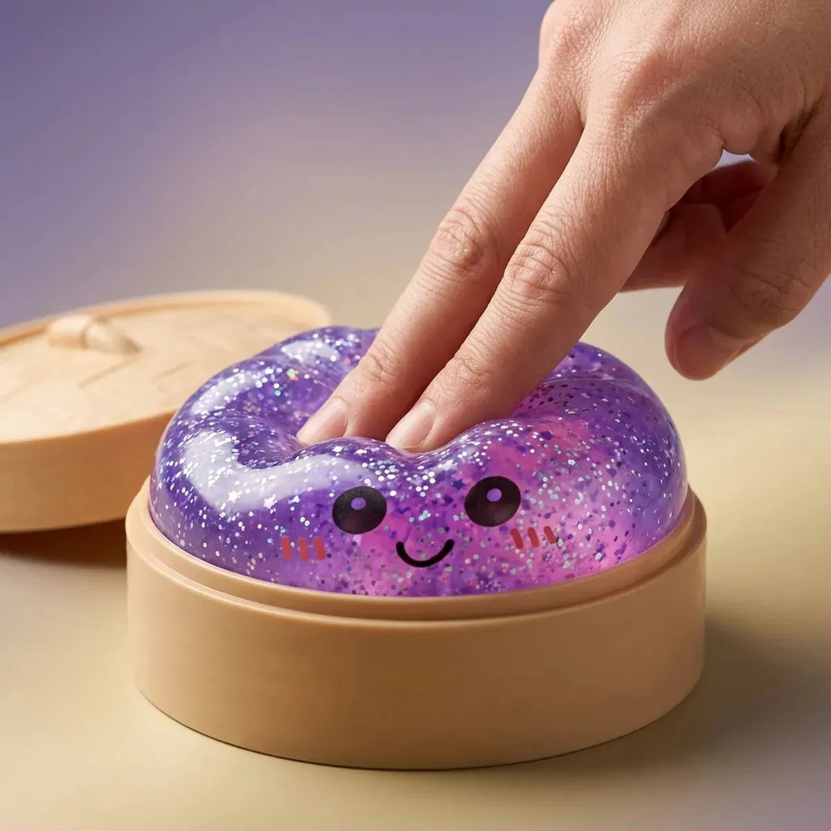 Dreamy Purple Glitter Dumpling Squishy