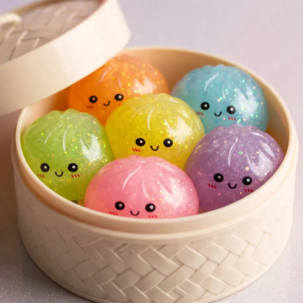 Mystery Glow In Dark Glitter Dumpling Squishy Blind Box